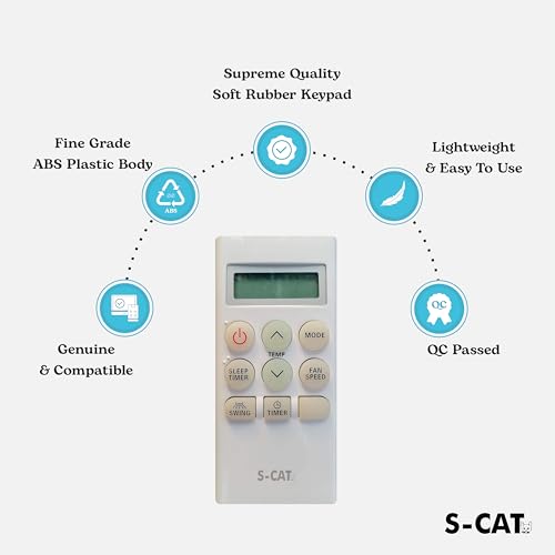 Image of S-CAT Compatible of LG AC Remote Control AKB73756203 Model 114 (No Backlight) Suitable for 1 1.5 2 Ton Split /Window AC (Match Old Remote Exactly, Contact Customer Care for Order)