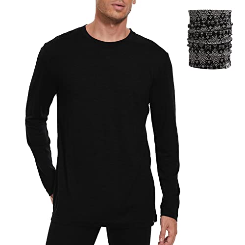 MERINNOVATION Merino Wool Base Layer Tops for Men 100% Merino Wool Thermal Shirt Long Sleeve Lightweight MERINNOVATION Merino Wool Base Layer Tops for Men 100% Merino Wool Thermal Shirt Long Sleeve Lightweight