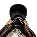 ZSWINATW Saddle Sheepskin Seat Cover, Merino Sheepskin Saddle Pad – A Soft, Shock-Absorbing and Breathable Equestrian Seat Cover (Black)