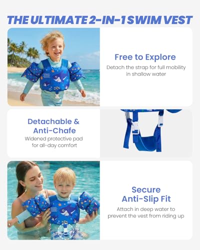 Image of Gogokids Puddle Float Jumper 24-66 Pounds, Toddler Swim Vest Kids Floaties