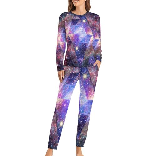 Ensemble pyjama femme anti-froid T-shirt manches longues pantalon coton