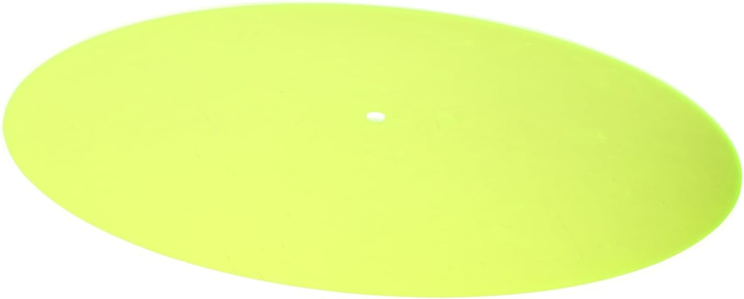 Acrylic Turntable Slipmat for Vinyl Records, Precision Cut Yellow