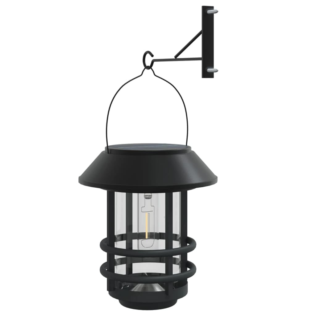 vidaXL Solar Außenwandleuchten 4 Stk., Außenwandleuchte Flackerndes Licht, Wandleuchte mit IP44-Schutzart, Außenleuchte Wandlampe, Weiß