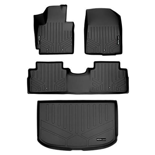 MAXLINER All Weather Custom Fit 2 Row & Cargo Liner Behind The 2nd Row Floor Mat Liner Set Compatible with 2014-2019 Kia Soul