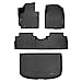 SMARTLINER Floor Mats (2 Rows) and Cargo Liner Set Black for 2014-2018 Kia Soul