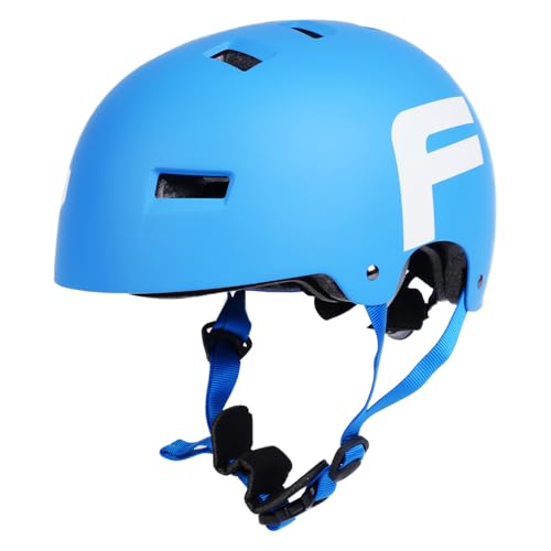FISCHER BMX Fahrradhelm, Radhelm, Dirt Bike Helm Wings, L/XL, 58-61cm, blau weiß, TÜV geprüft