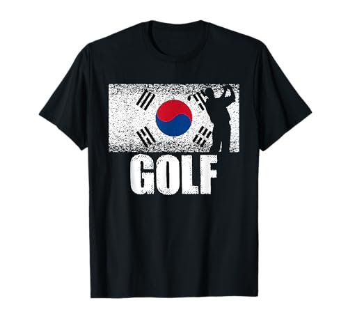 Golf sports, Korea flag, Korean golfer golfing T-Shirt