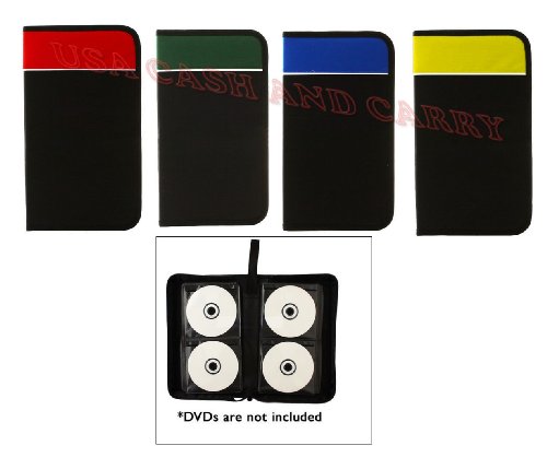 64 Capacity Disc Nylon CD DVD Album Wallet Holder Case Bag Square Zipper