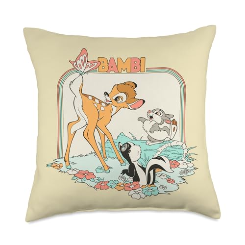 Disney Bambi Movie Retro Throw Pillow