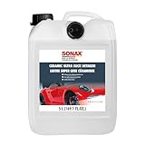 SONAX Ceramic Ultra Slick Detailer | Ceramic Quick Spray Detailer | Si Carbon Ceramic | Durable High Shine Detailer | Slick to the Touch Detailer | Waterless Wash | 268500 | 5 Liter