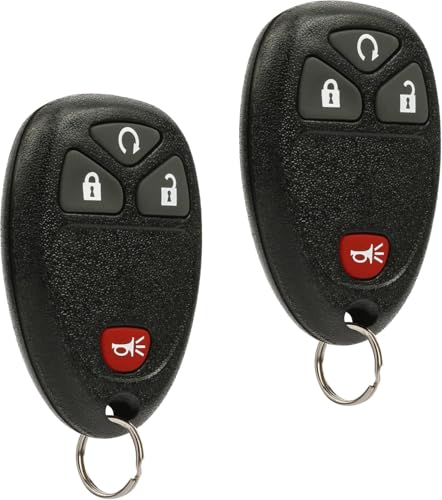 Vurkcy Key Fob Replacement for 2006-2010 Chevy HHR/ 05-08 Uplander/ 05-07 Buick Terraza & Saturn Relay/ 05-06 Montana Car Keyless Entry Remote Control, KOBGT04A, 4 Btn, 2Pcs