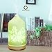 KOKO AROMA Essential Oil Diffuser Aromatherapy Humidifier: Best Floral Ceramic Infuser 120mL 7 Color LED NightLights Cool Mist Air Defuser Auto Shut-Off for Home Office Bedroom Baby Yoga