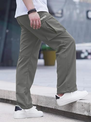 Image of DEEMOON Men's Cargo Pants Outdoor Hiking Multi-Pocket Utility Long Trousers | Men's Cargo