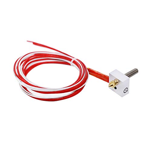 MK8 Extruder Hot End Part Assembled DIY Hotend, 0.4mm Nozzle 12V 40W Heater Including for RepRapCR 10 3D Printer 1.75mm Filament