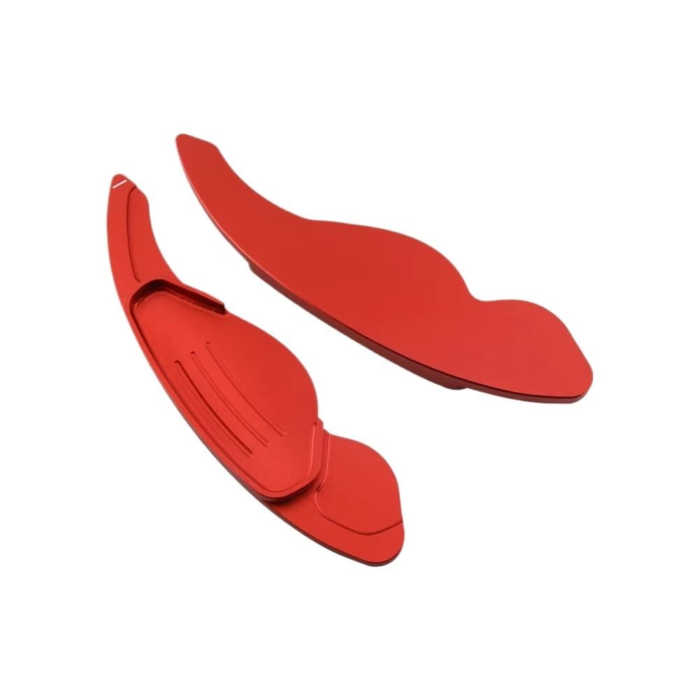 KJBVCEVUD Steering Wheel Paddle Compatible with Jaguar for F-PACE F-Type X760 X250 X260 X761 X351 XF XE XJ Steering Wheel Shifter Extend(Red)