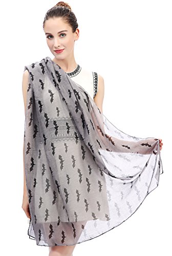 Lina & Lily Halloween Bat Print Women's Scarf Shawl Wrap Lightweight4