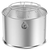 Onlyfire Edelstahl Räucherkammer Mittelkochsystem für Weber Smokey Joe 37cm Holzkohlegrill, Enthält Ring und Speckaufhänger Set, Verwandeln Sie Ihren Kugelgrill in Einen Räucheraufsatz