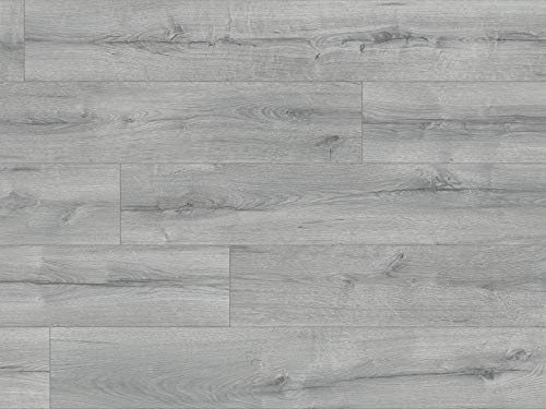 Kaindl Klick Laminat grau | 2,4qm Eiche Laminat Bodenbelag Oak avalon ✓schnelle klick Montage ✓klassisch & authentisch ✓für zeitloses & modernes Wohnen | grauer Klicklaminat 8mm