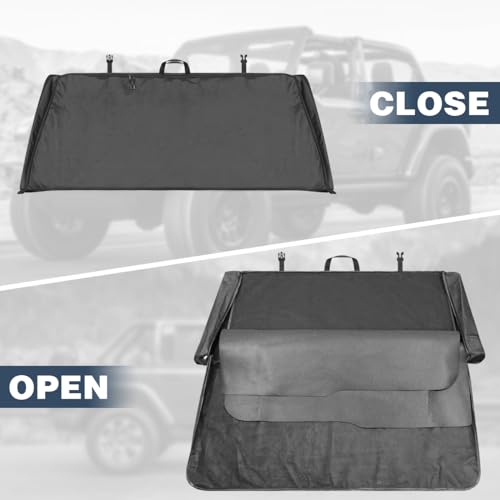 MSIZOY Soft Top Window Organizer Storage Protection Bag Compatible With For Jeep Wrangler JL Unlimited Sports Sahara Freedom Rubicon Gladiator JT 2/4 Door 2018-2024 Replacement for 68358392AC