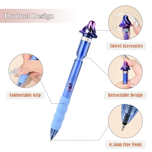 Stylo à encre gel rétractable BAYTORY pointe fine 0,5 mm pour prise de notes