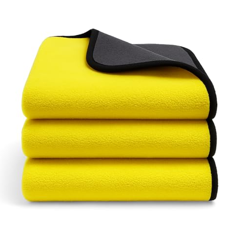 Kit 3 Toalha Pano de Microfibra Automotivo, 2 Lados, 400gsm, 40x4...