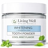 Living Well with Dr. Michelle Remineralizing & Whitening Tooth Powder Cool Mint | Fluoride-Free Hydroxyapatite Formula | Supports Enamel Strength and Natural Whitening