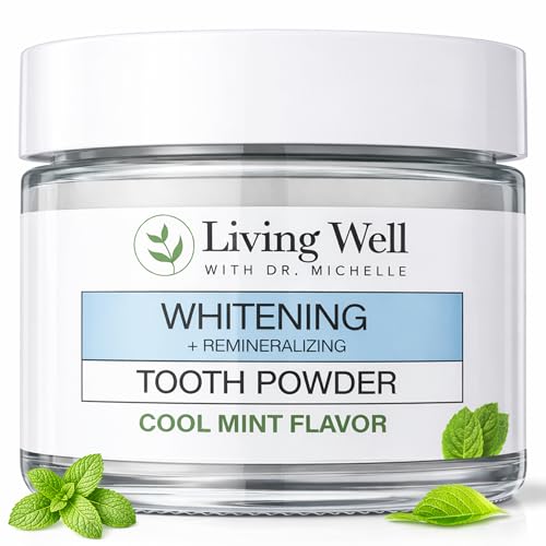 Living Well Dr. Michelle Remineralizing & Whitening Tooth Powder Cool Mint