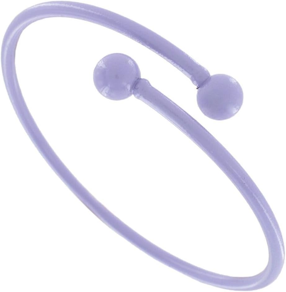 Purple Retro Plain Enamel Wrap Around Layering Bracelet 1970s Fashion Bracelets for Women Trendy Accessories for Women Stylish Additions Chic Details