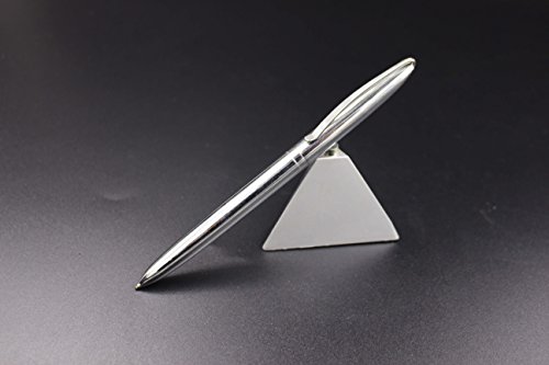Jason Yuen Magnetic Floating Pen - Bright Chrome Ballpoint Pen With Magnetic Base - Writing Pen With Magnet Holder Fit For Office Gift Items (Triangle Base) #TOP5