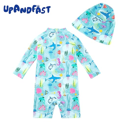 image for upandfast Baby/Toddler Swimsuit UPF 50+ Sun Protection One Piece Zippe