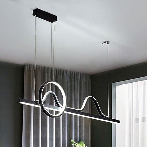 Chandelier LED suspendu moderne en fer forgé avec éclairage de chambre et salon