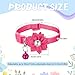 Tweruna 6 PCS Flower Kitten Collar with Bell, Adjustable Cute Cat Collar with Rhinestone for Female, Breakaway Small Kitten Collars, 6 Colors