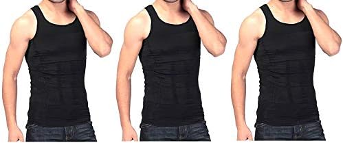 Bcurb Men's Compression Undershirt Shirt Vest Tank Top Body Shaper Workout Tank Tops Training Shirt Perfect for Running, Workout, Gym, Yoga, dailywear.