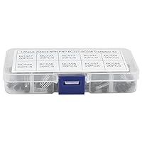 KooingTech 200 Stück Transistor Set, Dioden Sortiment Kit Mit Clear Box,BC327 BC337 BC517 BC547 BC548 BC549 BC550 BC556 BC557 BC558
