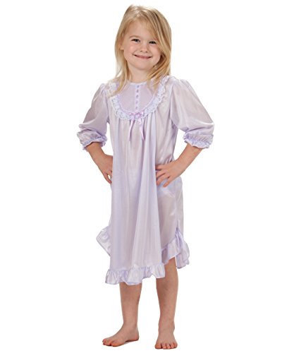 Laura Dare Baby Girls Lilac Purple Long Sleeve PJ Nightgown, 09m