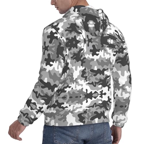 Sweat à capuche imprimé camouflage numérique au design graphique moderne - 2