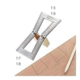 2. Laser-Skala: Skala des Schwalbenschwanzes Messer ist Laser graviert, mit schwarzer Tinte gemalt, und die Waage ist für die einfache Beobachtung klar.