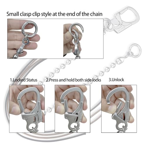 Image of Ahiller Mens Wallet Chain with Heavy Duty Keychain Carabiner Clip