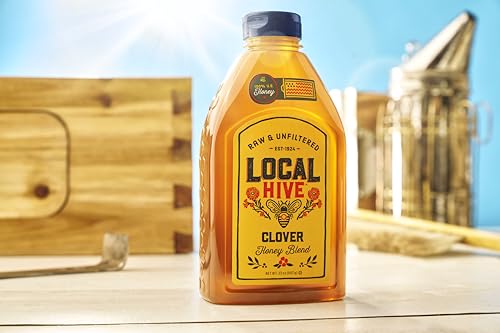 Image of Local Hive Clover Raw & Unfiltered - 32 oz | 100% Pure U.S. Honey | Natural Sweetener Sourced from American Bees & Beekeepers | Premium Clover Flavor | Ideal for Tea, Baking & Cooking