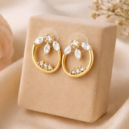 Image of Estele Contemporary Chic Stud Earrings | Stylish Casual Wear Jewellery