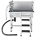 VEVOR 34 Inch Stainless Steel Dog Washing Station, Pet Grooming Tub with Hot & Cold Faucet, Showerhead, Home Wash Sink, Fits Small Cats and Dogs, Non-Slip Stairs (Right Door)