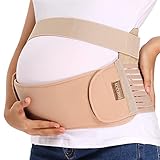 ACCUBIO Maternity Belly Band for Pregnant Women, Maternity Belt, Pregnancy Belly Support Band for Abdomen,Breathable and Adjustable Belly Brace, Relieve Waist and Back Pain(XL)