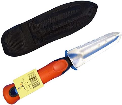 Tucson Tools Heavy Duty 13.5" Digging Knife WITH SHEATH for Metal Detecting, Prospecting with Comfortable Rubber Handle