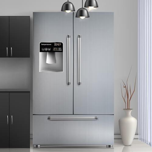 Image of Self Adhesive Silver Brushed Contact Wallpaper - Vinyl Removable Waterproof for Kitchen Cabinet Self Adhesive for Dishwasher Countertop Cabinet Drawer Shelf Liner (24x96Inch)