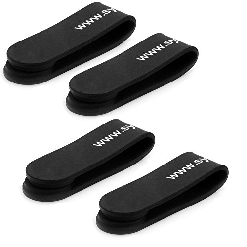 4X Kabel Halter Magnet Clip für Kopfhörer Kabel in Schwarz