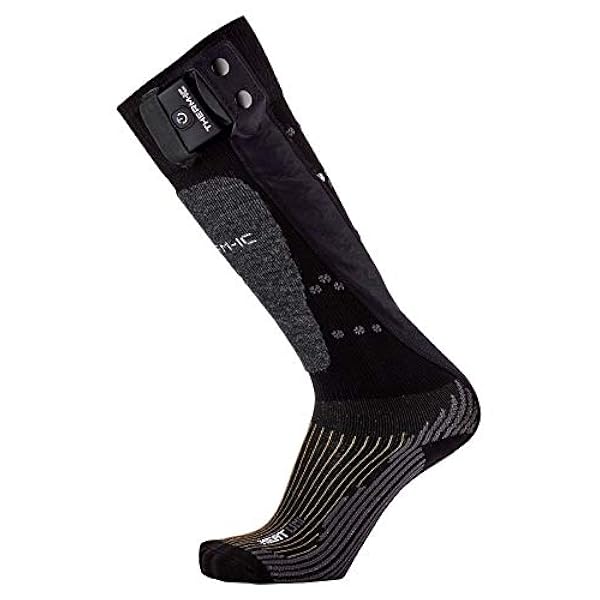 THERMIC Powersocks Set Heat Uni S-Pack 1400 Bluetooth, Heated Socks Unisex – Adulto, Black, L : L : 42-44