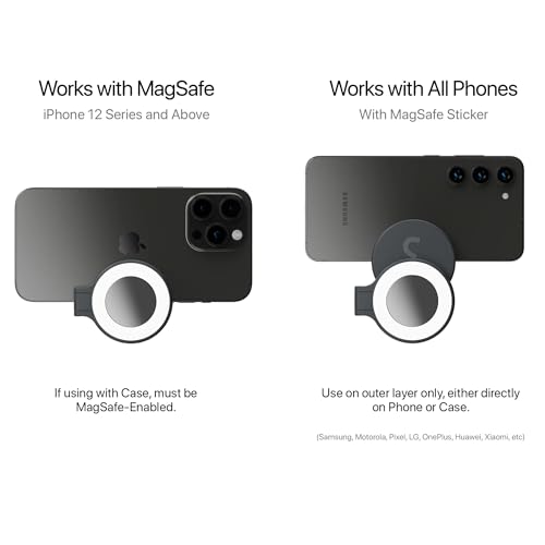 Image of ShiftCam SnapGrip Essential - Magnetic Phone Camera Grip with Wireless Shutter Button & Tabletop Dock - Compatible with iPhone & Android - Midnight