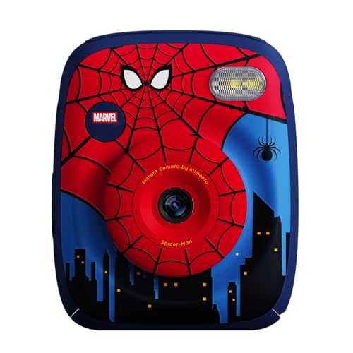Image of kiimento Marvel Licensed Instant Print Digital Camera, Best Travel Buddy Spider-Man P2, 48MP Photo 1080p Video, 5-Sec Prints in 4 Colors, Selfie & Creator Mode, 32GB Memory Card (Model P2)