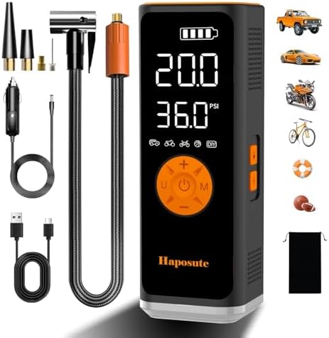 Corded/Cordless Tyre Inflator Portable Air Compressor 12V DC, 150...