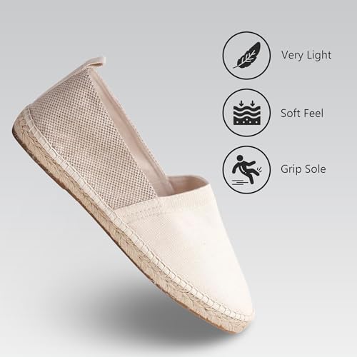 VOLIRIN & KAMMV Closed Toe Comfortable Canvas Slip on Flat Espadrilles for Men2